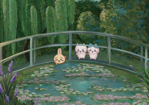 Chiikawa inspired by Monet